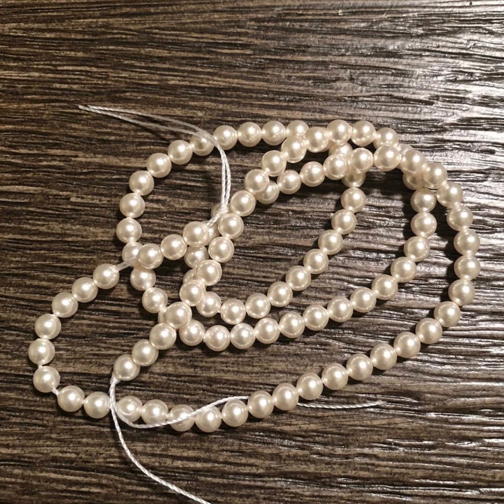 New 100 White Swarovski Pearls